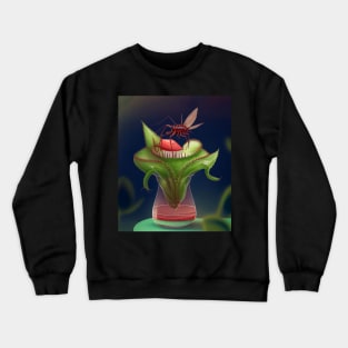 Funny Graphic Venus flytrap Gift Art Cool Bug Catching Plant Crewneck Sweatshirt